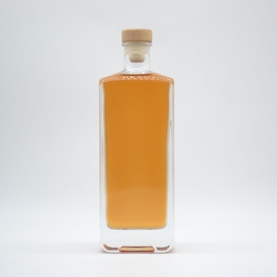 500ml 700ml 750ml 1L Unique Square Shape Glass Liquor Bottle for Juice Vodka Spirit Liquor