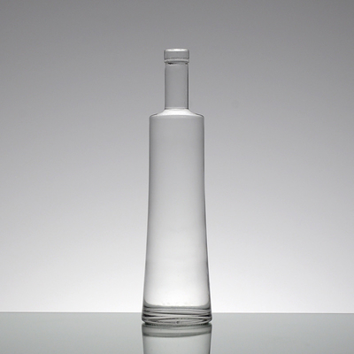 Engraved Super Flint Glass Alcohol Jar 750ml Bulk Liquor Glass Bottle with Cork 1 Liter