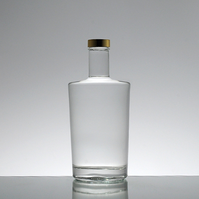 Engraved Super Flint Glass Alcohol Jar 750ml Bulk Liquor Glass Bottle with Cork 1 Liter