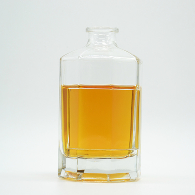 Custom Design 750ml Glass Liquor Bottle with Unique Shape and Guala Sealing Type