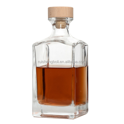 Decal Surface Handling 750ml Vodka Whiskey Liquor Spirit Alcohol Glass Bottles