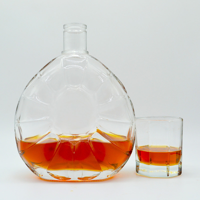 70cl Frosted Custom Tequila Vodka Glass Bottles for Liquor Alcohol Cork Sealing Type