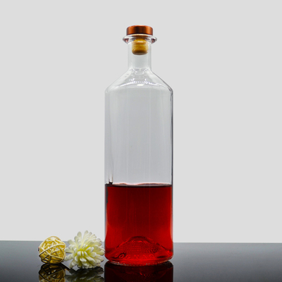 750ml 700ml Custom Glass Whiskey Vodka Bottle with TUV Standard and Hot Stamping