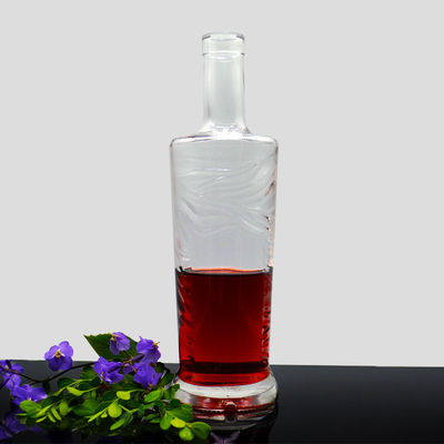 750ml 700ml Custom Glass Whiskey Vodka Bottle with TUV Standard and Hot Stamping
