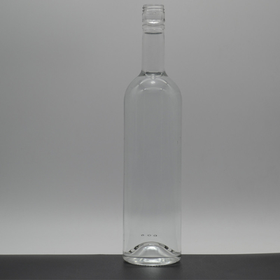 Super Flint Glass Whiskey Rum Gin Bottles with Custom Relief Carving Design and Wooden Stopper