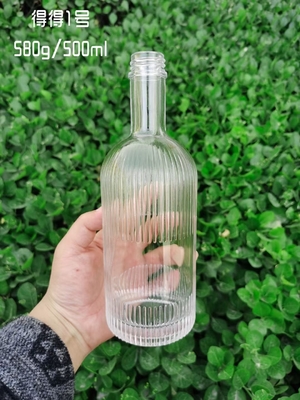 Square Customized Glass Liquor Bottles for Spirits Vodka Gin Rum Whisky 700ml Cork