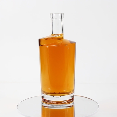 Decal Surface Handling 750ml Liquor Glass Bottle for Custom Shape Shoulder Rotation