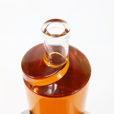 Decal Surface Handling 750ml Liquor Glass Bottle for Custom Shape Shoulder Rotation