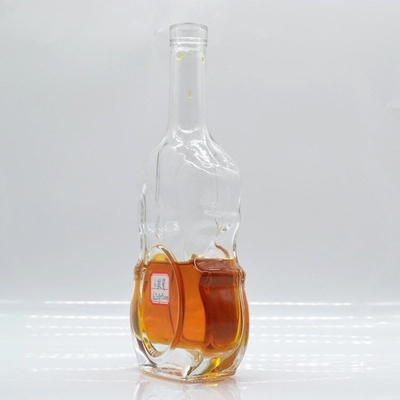 Big Good 700ml 750g Transparent Glass Packaging for Special Shape Violin Skull Bottle