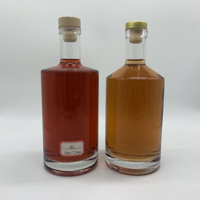 Customized Clear Glass Wine Bottles for Tequila Whisky Brandy 750ml 500ml 1000ml