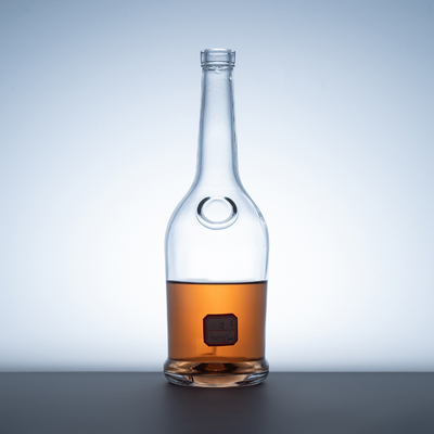 Super Flint Glass Collar Tall Transparent Glass Bottles for Vodka