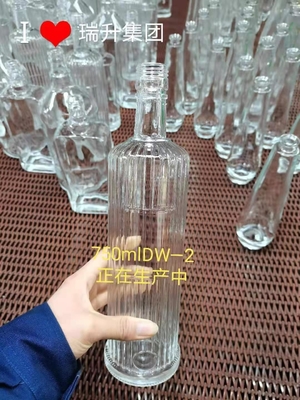 Private Label Cylindrical Empty Tall 550ml 750ml 780ml 1L Decal Bottle for Alcohol
