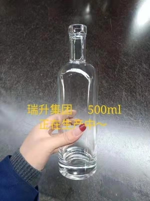 Private Label Cylindrical Empty Tall 550ml 750ml 780ml 1L Decal Bottle for Alcohol