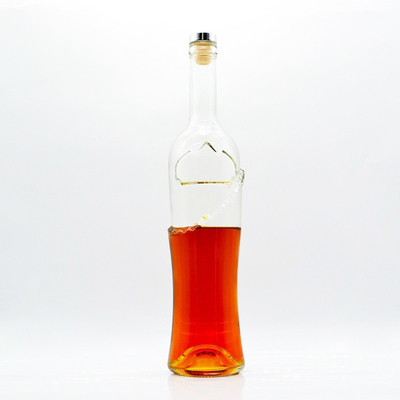 Paypal Payment Accepted Clear Glass Bottle for Alcoholic Beverages