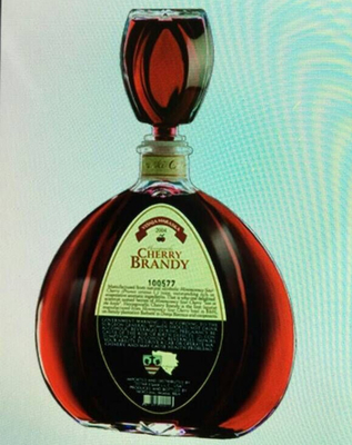 750ml White Glass Material Unique Shape Cherry Wine Glass Bottle for Liquor in Europe