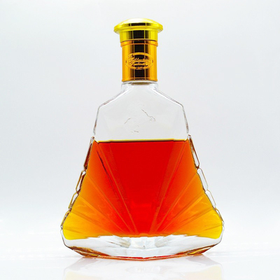 Industrial Beverage 700ml Clear Glass Bottle with Cork and Super Flint Glass Material