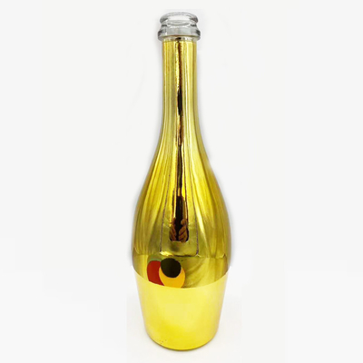 Empty Glass Bottle for Wine 1 Liter Customized Electroplate Color Glass Liquor Bottles