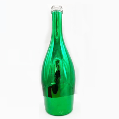 Empty Glass Bottle for Wine 1 Liter Customized Electroplate Color Glass Liquor Bottles