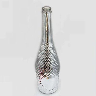 Empty Glass Bottle for Wine 1 Liter Customized Electroplate Color Glass Liquor Bottles