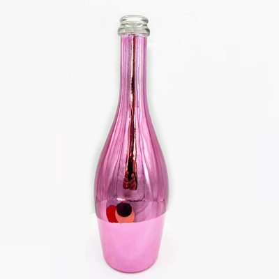 Empty Glass Bottle for Wine 1 Liter Customized Electroplate Color Glass Liquor Bottles