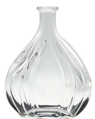 Crystal White Glass Bottle for Beverage Fancy Design 500ml 750ml Vodka Whiskey Brandy