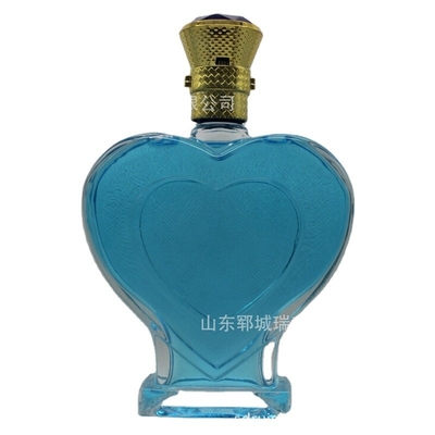 Crystal White Glass Bottle for Beverage Fancy Design 500ml 750ml Vodka Whiskey Brandy
