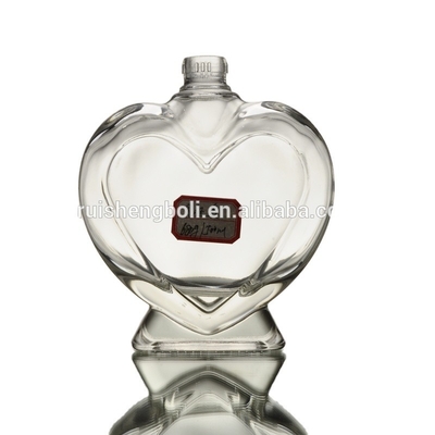 Crystal White Glass Bottle for Beverage Fancy Design 500ml 750ml Vodka Whiskey Brandy