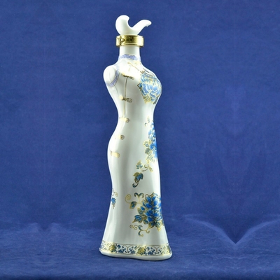 T/T Payment Term Super Flint Glass Bottle in Attractive Woman Body Shape