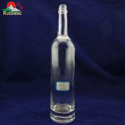 High Flint Glass Material 750ml Cylinder Shape Glass Wine Bottle for Liquor Alcohol