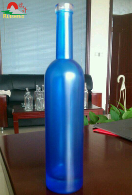 High Flint Glass Material 750ml Cylinder Shape Glass Wine Bottle for Liquor Alcohol