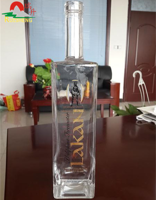 700ml 750ml Super Flint French Square Glass Bottle for Alcohol SGS Certified Standard