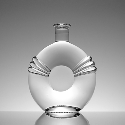 750ml 700ml Clear Cork Top Spirit Wine Glass Bottle with Super Flint Glass Material