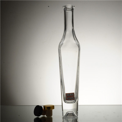 350ml 550ml 750ml Empty Glass Bottle for Vodka Whisky Red Wine Decal Surface Handling