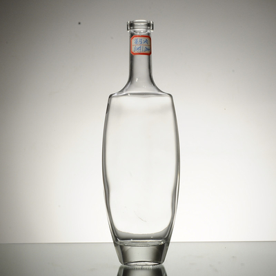 Super Flint Glass Material 500ml 700ml 750ml Empty Rum Clear Liquor Bottle for Beverage
