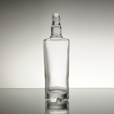 Super Flint Glass Material 500ml 700ml 750ml Empty Rum Clear Liquor Bottle for Beverage