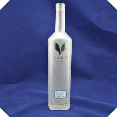 Hot Stamping Surface Handling Super Flint Top Grade Gin Vodka 750ml Square Glass Bottle FOB