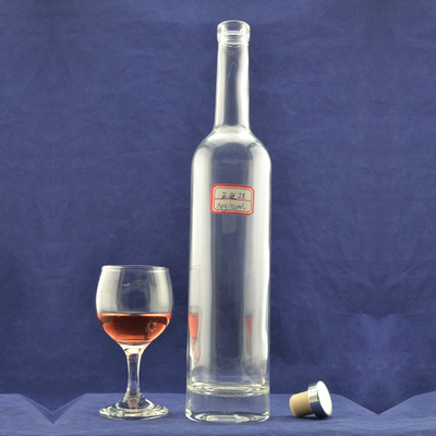 Tall Thin Liquor Glass Bottle For Whiskey/Brandy/Vodka Sealed With Twist-off Cap