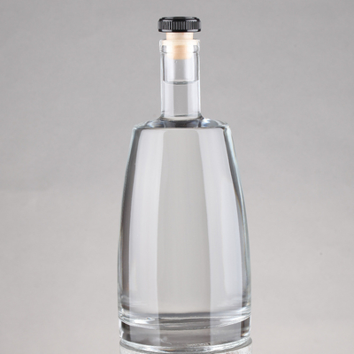 Flint Vodka Whisky Cork Cap 750ml Glass Whisky Bottle with Cork Base Material Glass