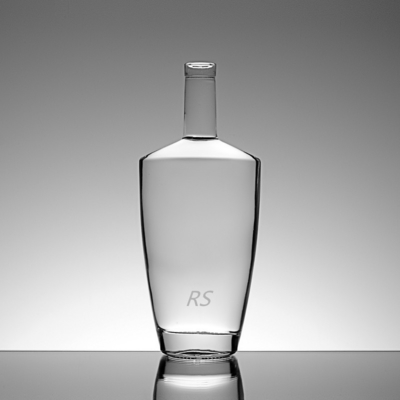 Flint Vodka Whisky Cork Cap 750ml Glass Whisky Bottle with Cork Base Material Glass
