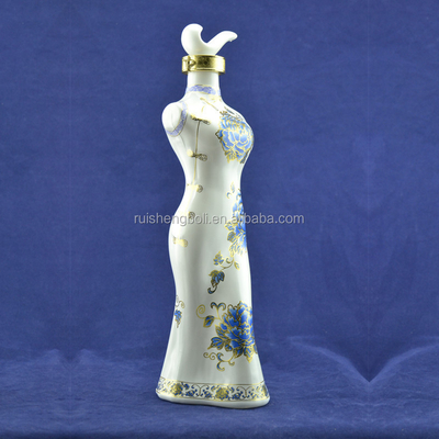 Clear Woman Shaped Tequila Bottle Unique Glass Bottles for Bars and Restaurants