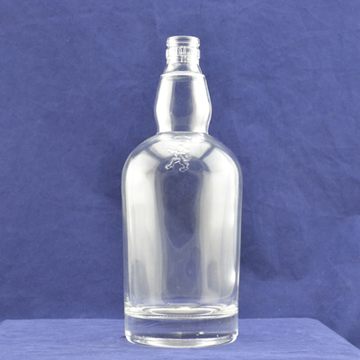 Embossed High Flint Glass Material Eiffel Tower Shape Glass Liquor Bottle with Cork