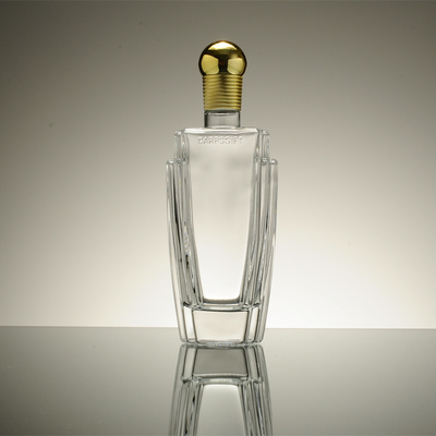 Frost Surface Handling French Square Glass Bottle with 700ml 500ml / 250ml Capacity