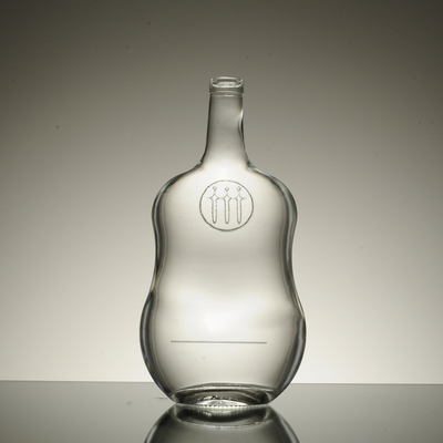 500ml Frost Surface Handling Butterfly Shape Whiskey Glass Bottle for Vodka Packaging