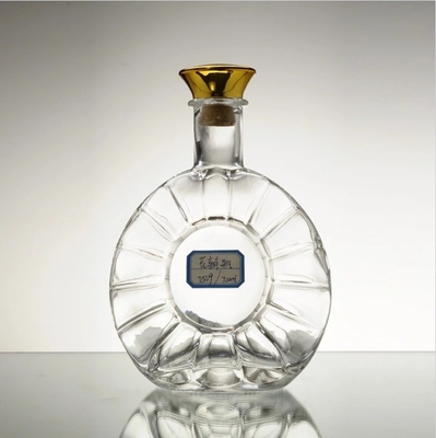 750ml Guitar Shaped Glass Bottles for Brandy Vodeka Wine Painted Color and Durable