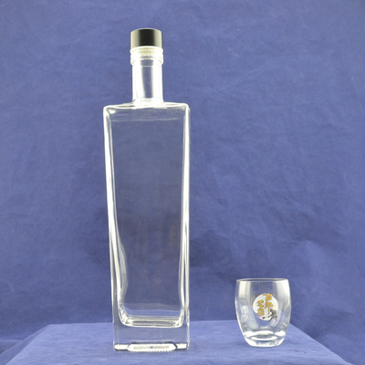 ISO14001 Certified Super Flint Glass Bottles for XO/Brandy/Whiskey/Vodka Manufacture