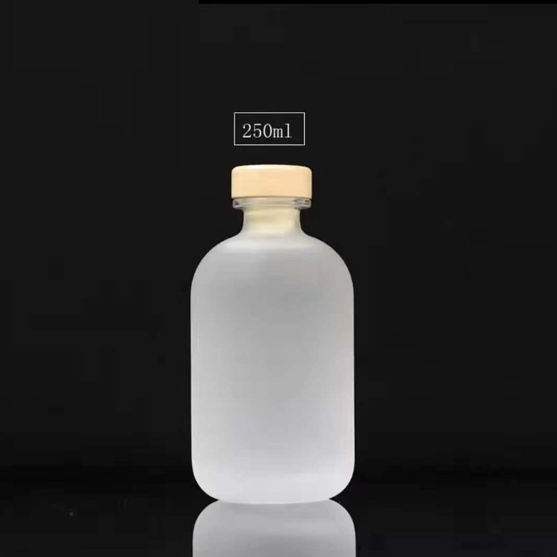 250ml 375ml Empty Wooden Cork Whisky Brandy Spirit Wine Vodka Liquor Glass Bottles
