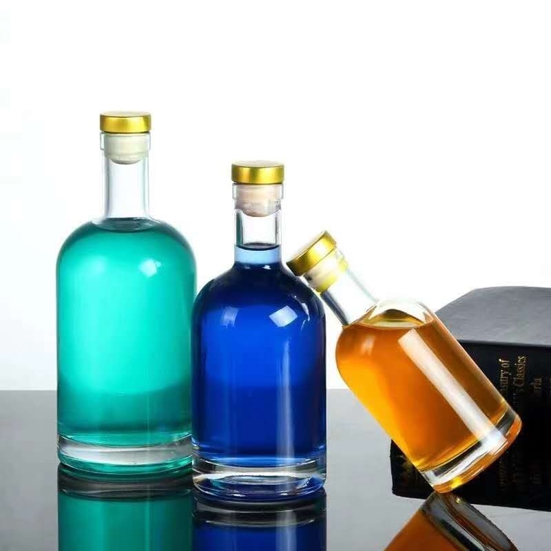 375ml 500ml 700ml 750ml 1000ml Transparent Empty Glass Bottles for Spirits Liquor