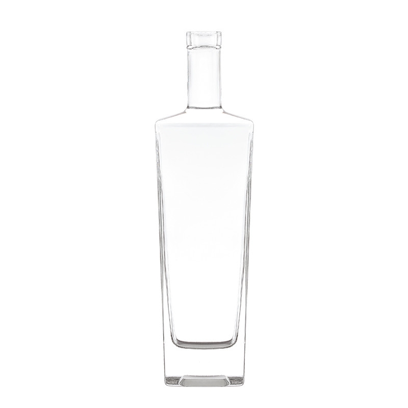 500ml 700ml 750ml Cork Whisky White Liquor Water Sauce Fruit Embossed Vodka Bottle for Rum