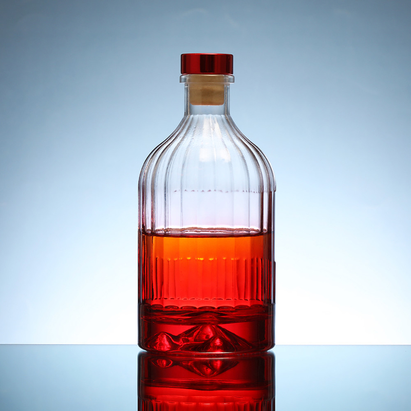 Super Flint Glass 350ml 500ml 700ml 750ml Whiskey Empty Bottle for Whiskey Storage