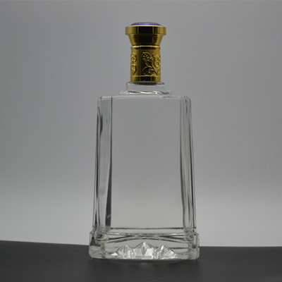 Frosted Clear Glass Bottles With Screw Caps for Wine and Brandy Painted Color OEM